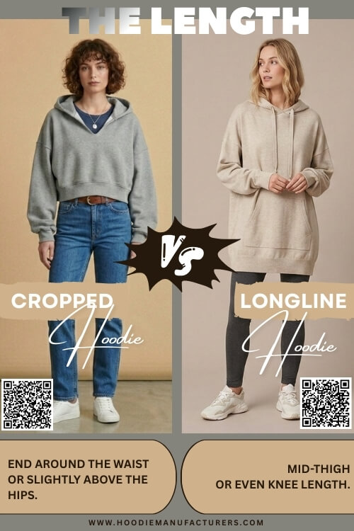 Cropped Vs Longline Hoodie