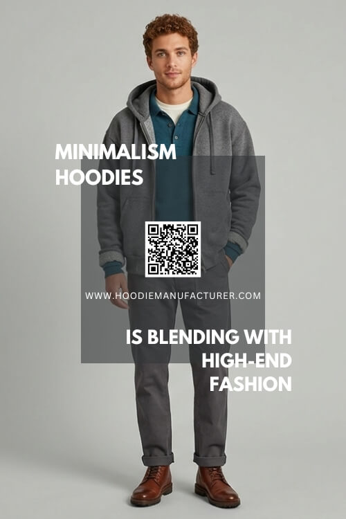 Clean minimal hoodie styled with luxury-inspired fashion elements Clean minimal hoodie styled with luxury-inspired fashion elements