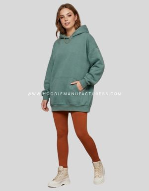 custom kangaroo pocket longline hoodies