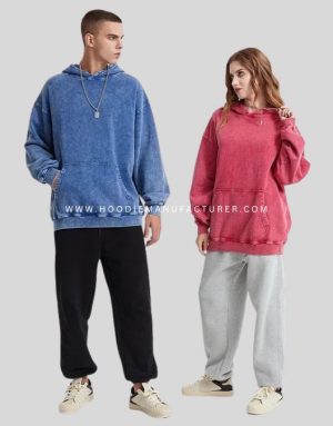 unisex acid-washed streetwear hoodies supplier