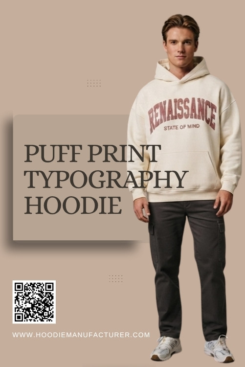 Hoodie featuring raised puff print graphics Hoodie featuring raised puff print graphics