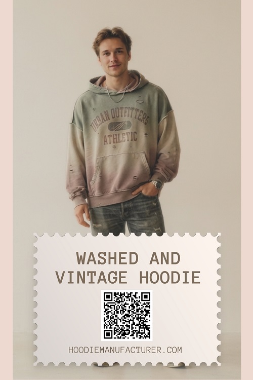 Vintage washed hoodie finish Vintage washed hoodie finish